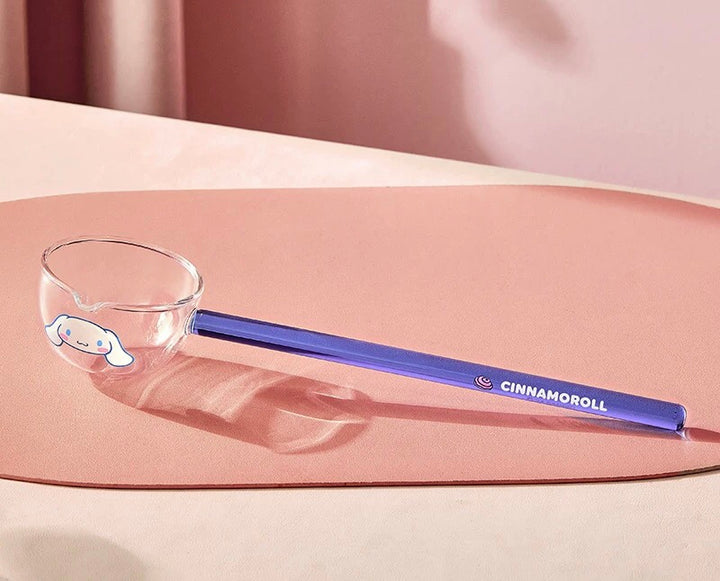 Sanrio™ Glass Long-Handle Soup Ladle – Large Serving Spoon 🍜 Heat-Resistant Oil Ladle