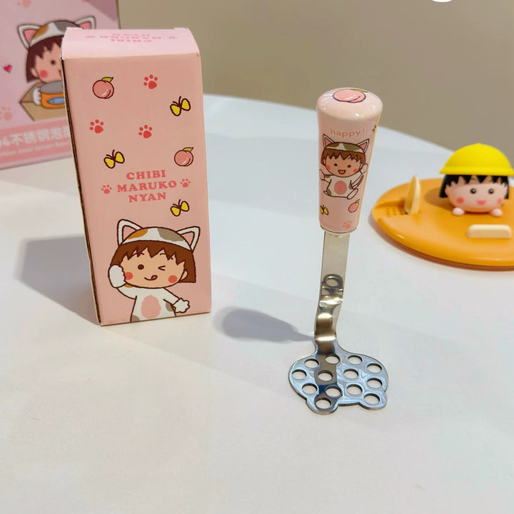 🍒Chibi Maruko-chan™ Stainless Steel Potato Masher – Baby Food & Kitchen Tool