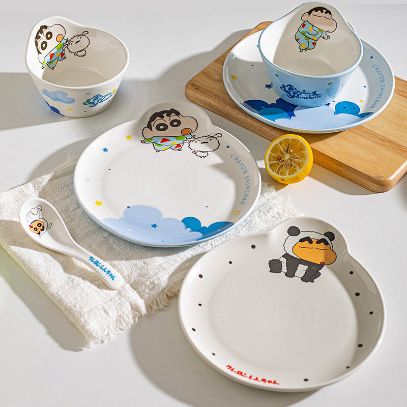 Crayon Shin-chan Cute Ceramic Dinner Plate Shin-chan Series