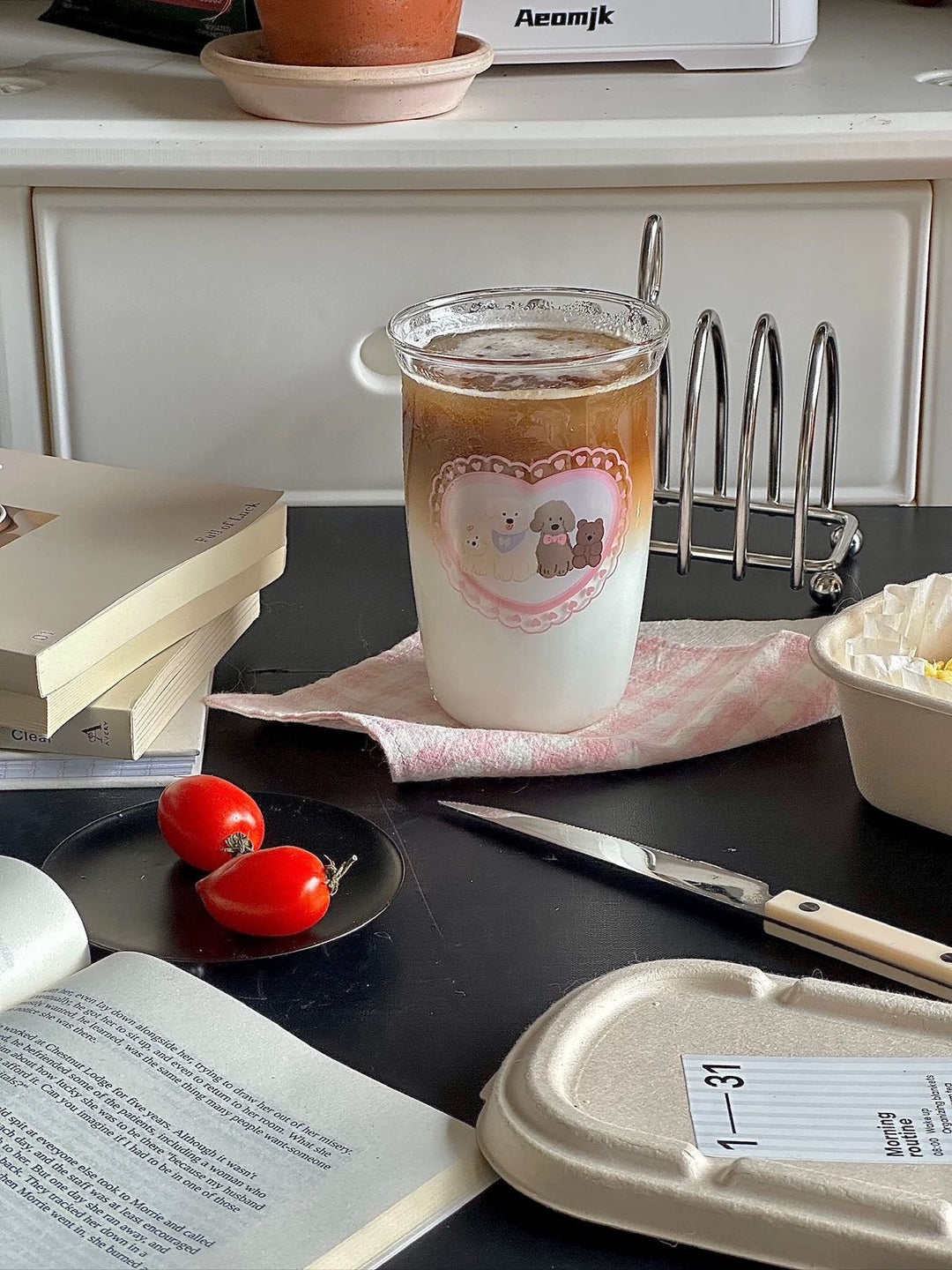 Dog Glass Breakfast Cup Coffee Cold Drink Cup Milk Cup