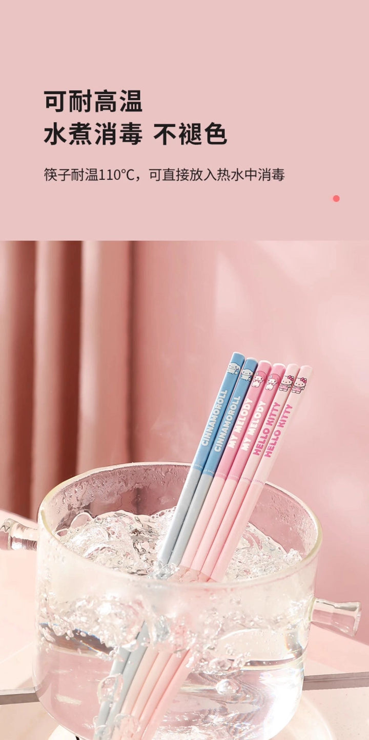 Sanrio Ceramic Chopsticks Antibacterial Anti-mold Anti-slip Chopsticks Individually Packaged
