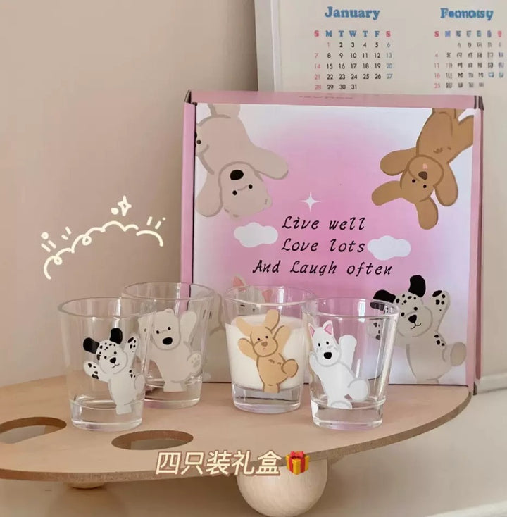 Cute Dog Mini Soju Cup 50ml Cup Gift Box 1 Set 4