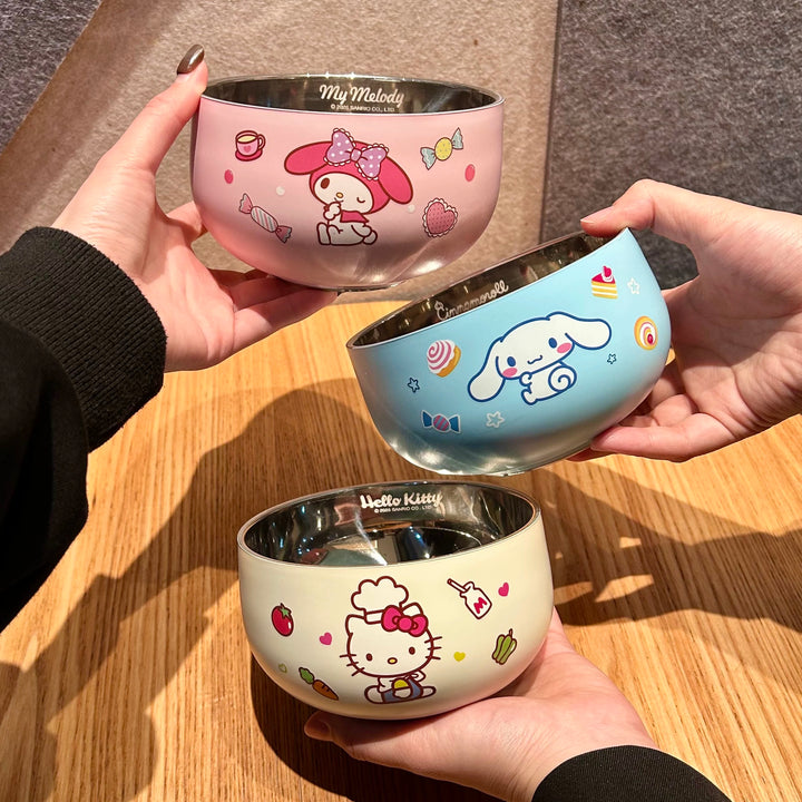 Sanrio™️ 316 Stainless Steel Bento Bowl | Instant Noodle Bowl | Food Storage Bowl with Lid – Heat-Resistant & Insulated