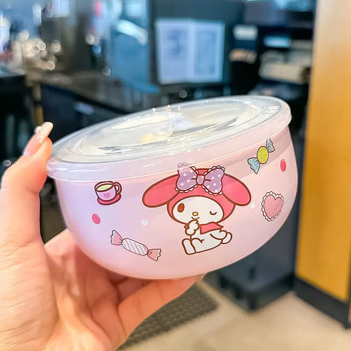 Sanrio™️ 316 Stainless Steel Bento Bowl | Instant Noodle Bowl | Food Storage Bowl with Lid – Heat-Resistant & Insulated