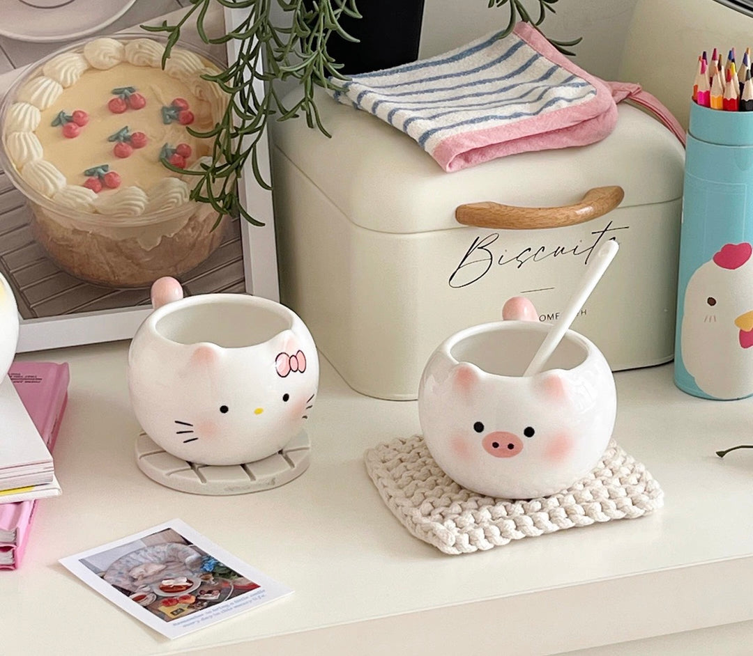 KittyPig Ceramic Mug Heat Resistant