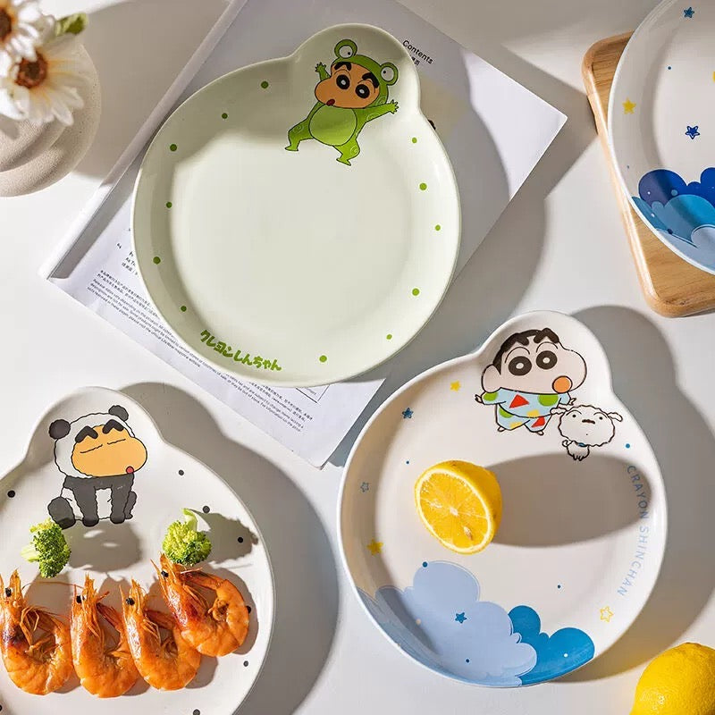 Crayon Shin-chan Cute Ceramic Dinner Plate Shin-chan Series