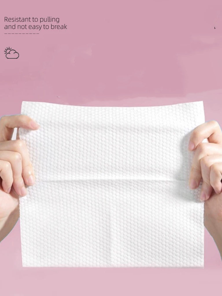Disney™ Lotso🍓 Disposable Thickened Facial Towels — Soft Cotton Tissues, Pull-Out Style, Gentle on Sensitive Skin