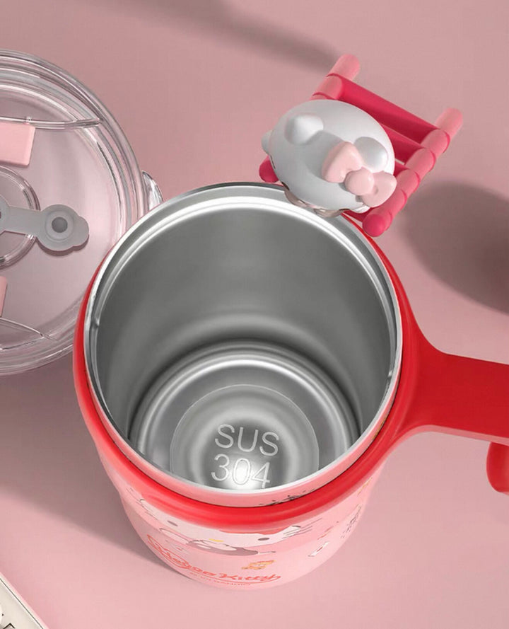 Sanrio™ Hello Kitty & My Melody 🎀 Jumbo Insulated Tumbler – 1200ml Large Capacity with Straw