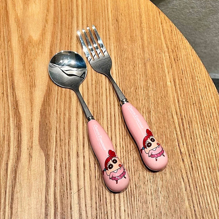 Crayon Shin-chan™ 304 Stainless Steel Soup Spoon + Fork