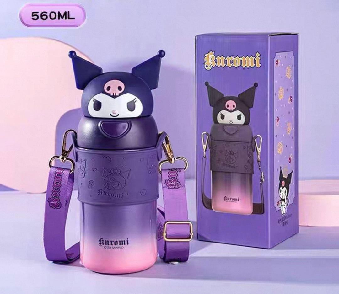 Sanrio™ 316 Stainless Steel Insulated Bottle | Long-Lasting Heat Retention | Crossbody Carry