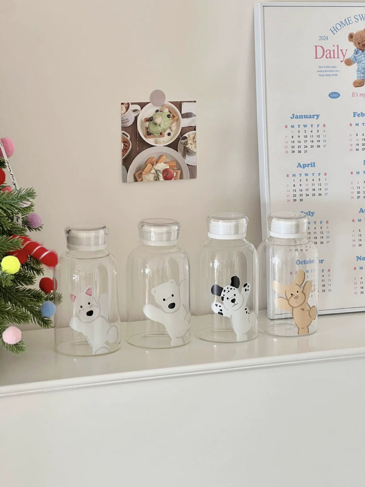 Large-Capacity Borosilicate Glass Bottle – Heat-Resistant, Leakproof & Portable