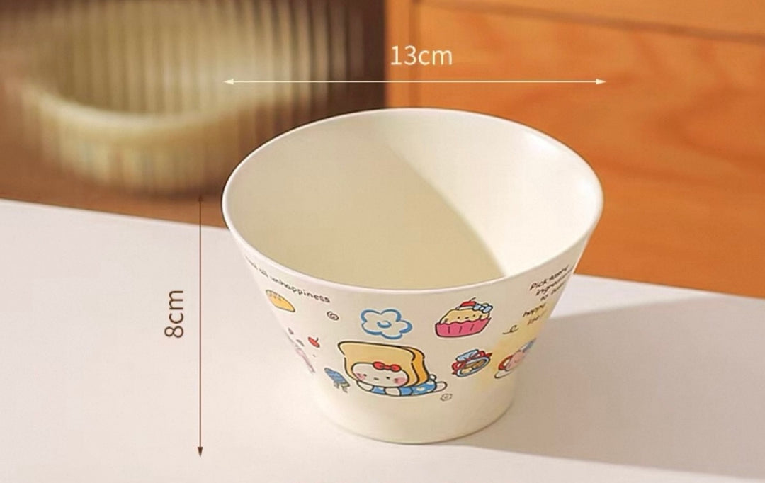 Cute Cartoon Ceramic Bowl – 5” Rice, Dessert & Yogurt Bowl
