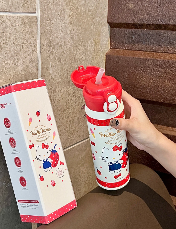Hello Kitty™ Insulated Travel Cup – Dual-Drink Straw & Coffee Lid