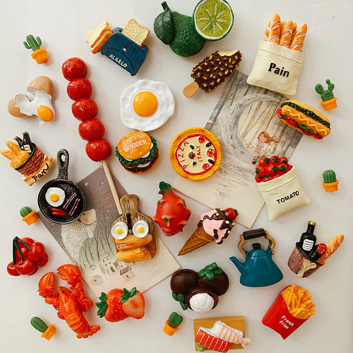 [3D Fridge Magnets] Gourmet Food 🍅🥖🍳 Series