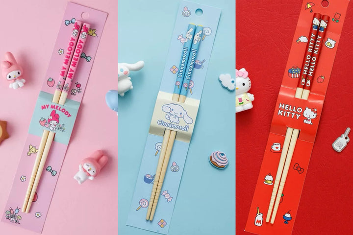 Sanrio™️ Non-slip Bamboo Chopsticks 🥢 – Antibacterial & Mold-resistant, Kid-friendly, 21cm