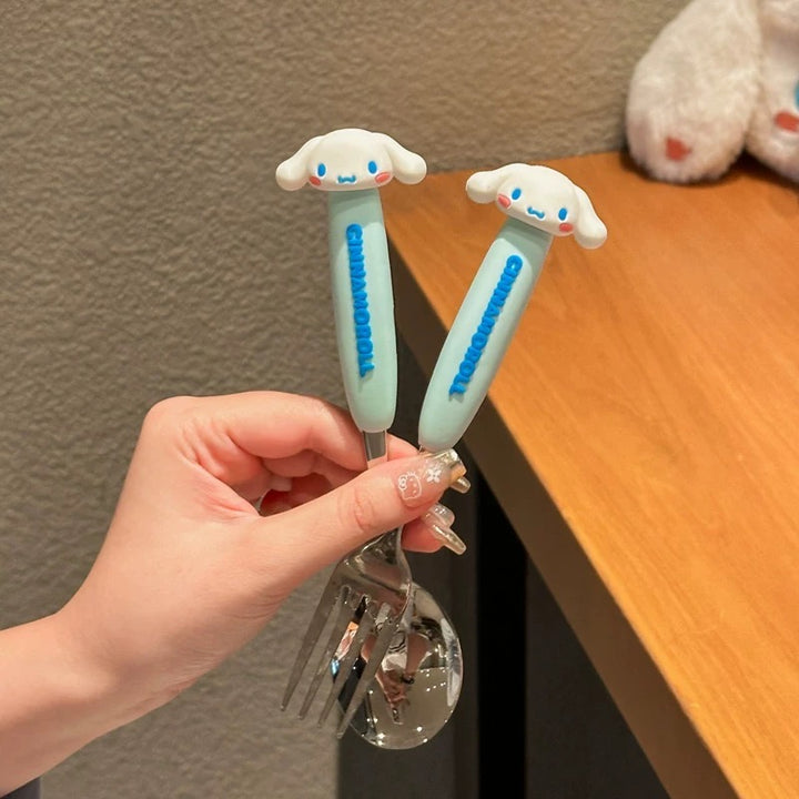 SANRIO | Cute Cartoon Long Handle Fork & Spoon Set