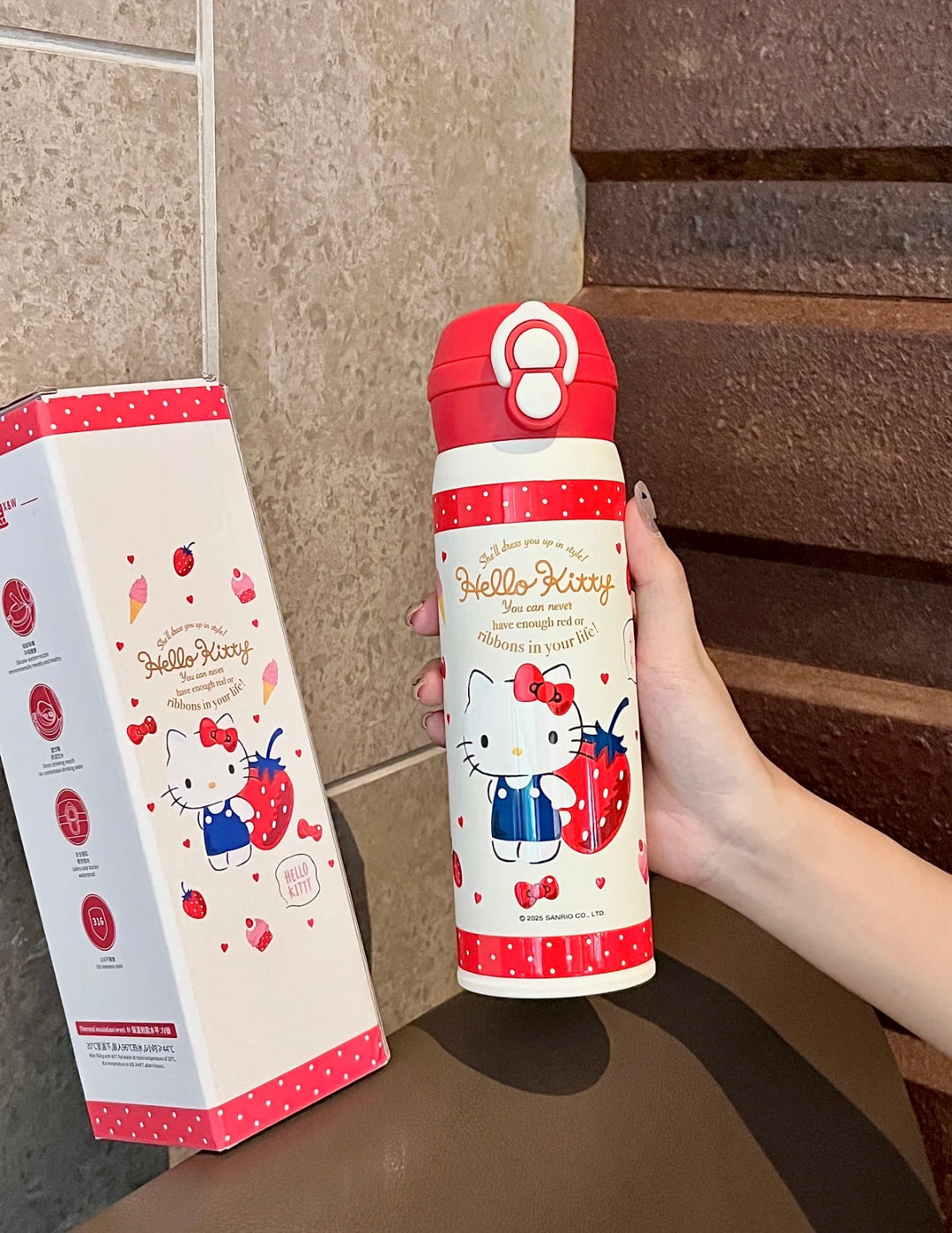 Hello Kitty™ Insulated Travel Cup – Dual-Drink Straw & Coffee Lid