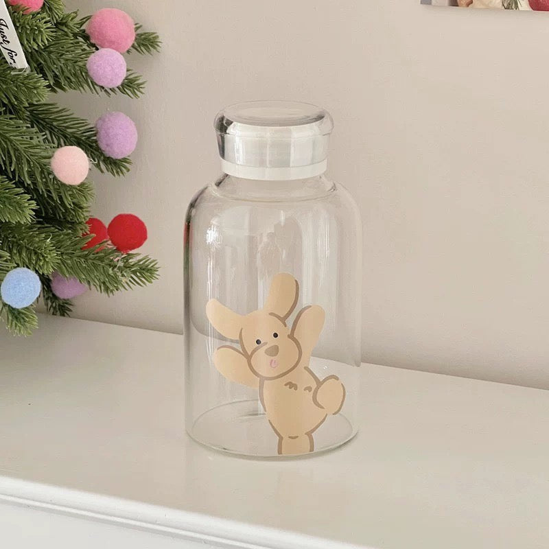Large-Capacity Borosilicate Glass Bottle – Heat-Resistant, Leakproof & Portable