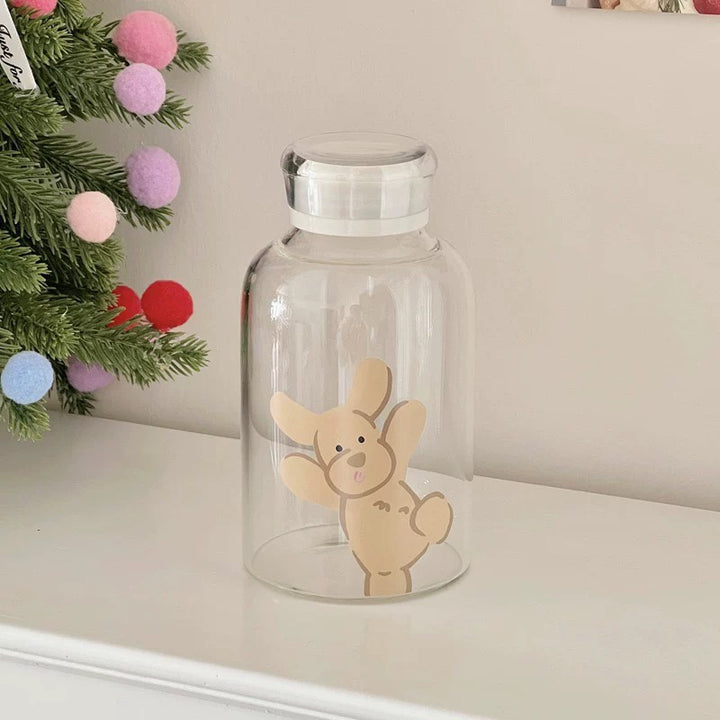 Large-Capacity Borosilicate Glass Bottle – Heat-Resistant, Leakproof & Portable