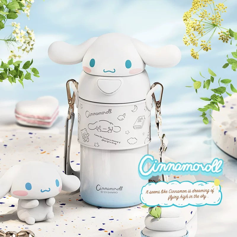 Sanrio™ 316 Stainless Steel Insulated Bottle | Long-Lasting Heat Retention | Crossbody Carry