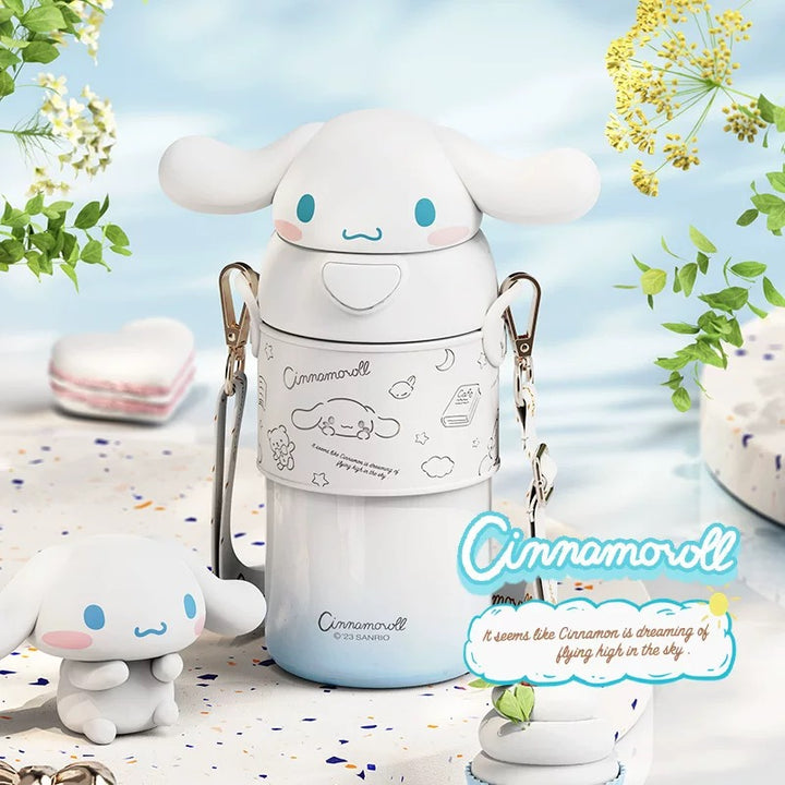 Sanrio™ 316 Stainless Steel Insulated Bottle | Long-Lasting Heat Retention | Crossbody Carry