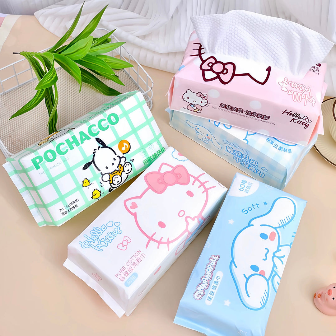 Sanrio™️ Disposable Thickened Facial Towels
Cotton-soft cleansing wipes – pull-out design, safe for sensitive skin