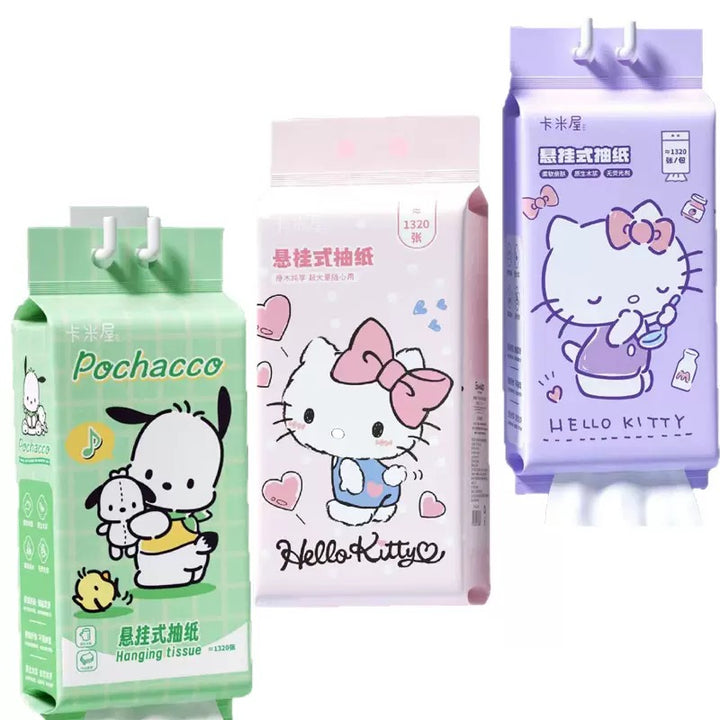 Sanrio™️ Cute Hanging Tissue Pack – 4-Ply, Extra-Large & Portable, 1,320 Sheets