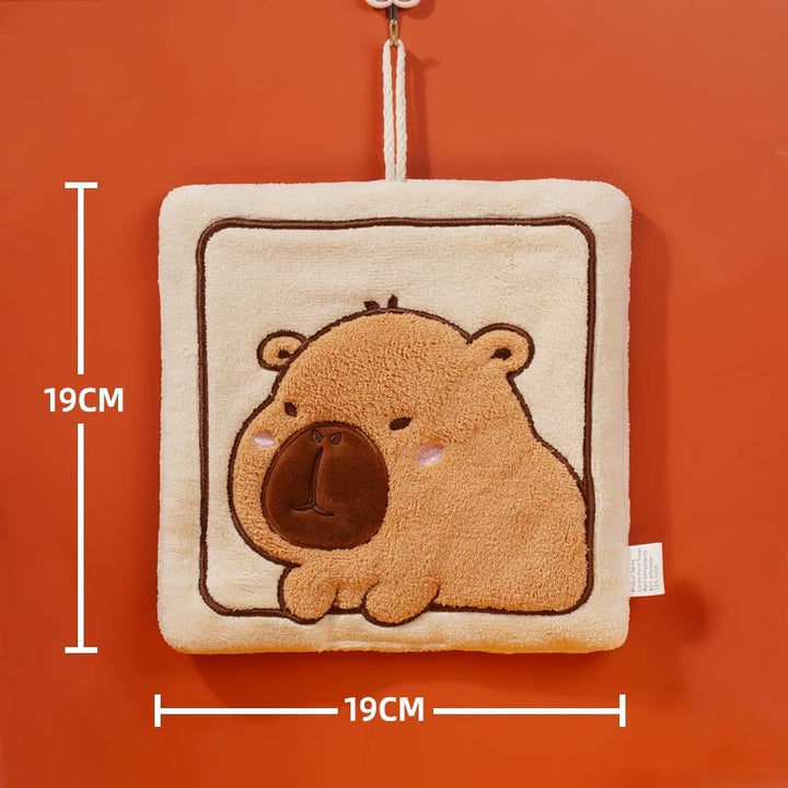 Capybara Hand Towel 🧸 | Extra Thick & Soft | Highly Absorbent & Quick Dry | Cute Hanging Towel