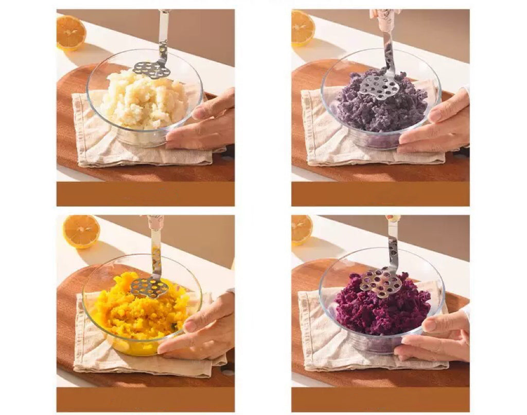 🍒Chibi Maruko-chan™ Stainless Steel Potato Masher – Baby Food & Kitchen Tool