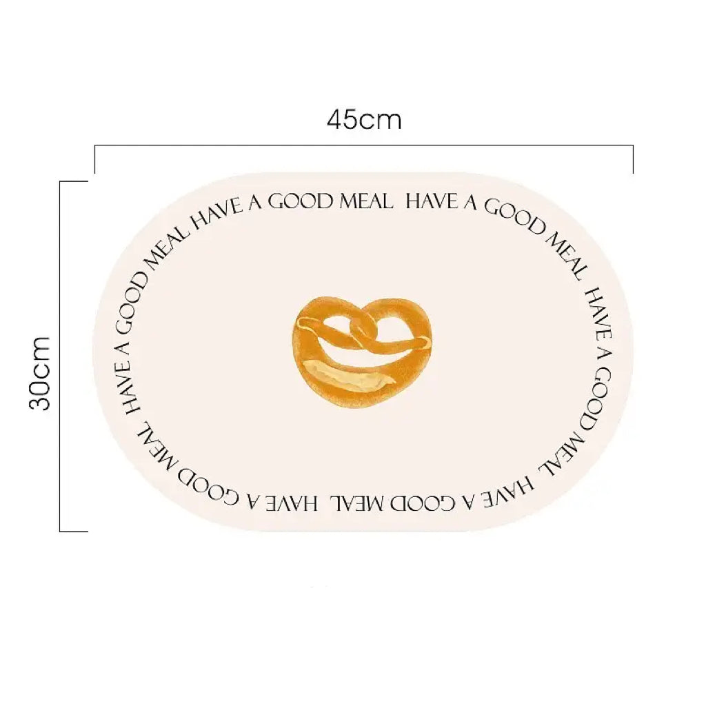 🥐 Bread PU Leather Placemat | Waterproof, Oil-Proof, Non-Slip & Heat Resistant
