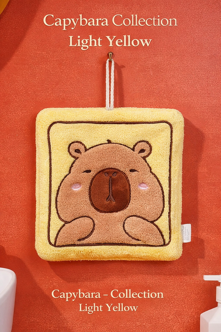 Capybara Hand Towel 🧸 | Extra Thick & Soft | Highly Absorbent & Quick Dry | Cute Hanging Towel