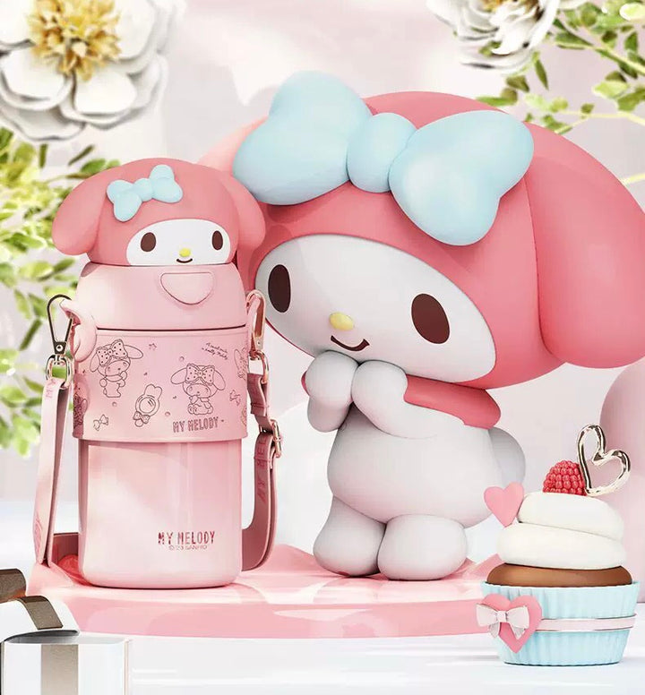 Sanrio™ 316 Stainless Steel Insulated Bottle | Long-Lasting Heat Retention | Crossbody Carry