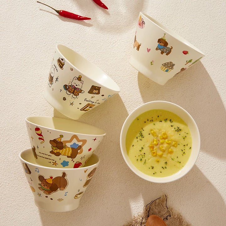 Cute Cartoon Ceramic Bowl – 5” Rice, Dessert & Yogurt Bowl