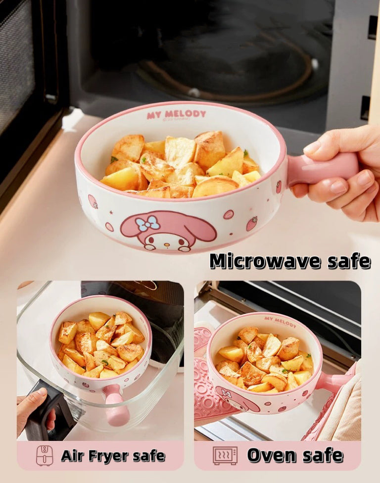 Sanrio™ Ceramic Handle Bowl – Oven & Baking Safe 🫕 Fruit & Salad Bowl