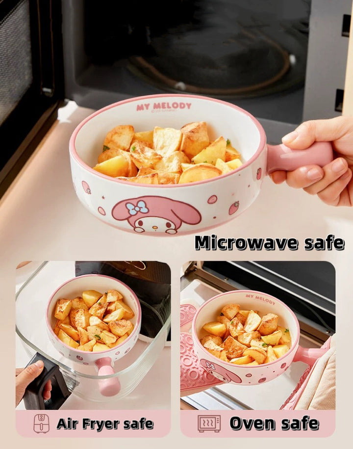 Sanrio™ Ceramic Handle Bowl – Oven & Baking Safe 🫕 Fruit & Salad Bowl
