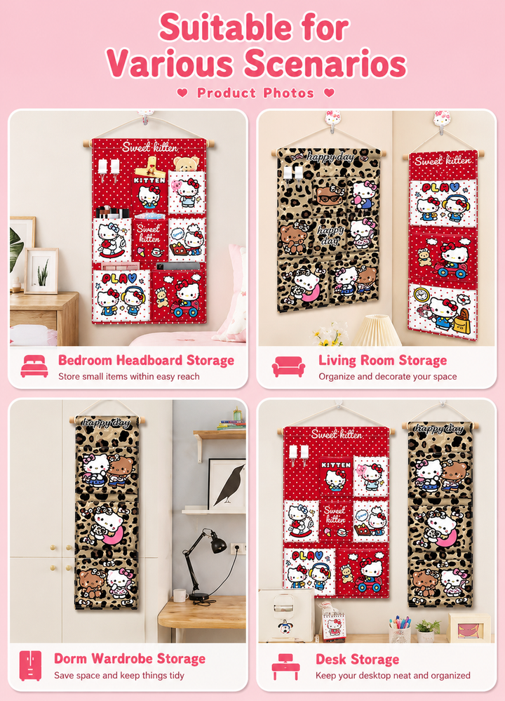Hanging Pocket Organizer – Multi-Pocket Storage for Bedroom, Desk, Dorm & Living Room