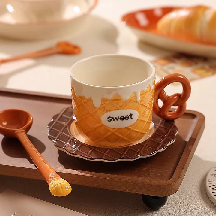 【Bread 🥐🥨 Series】Hand-Painted Underglaze Ceramic Dinnerware Set