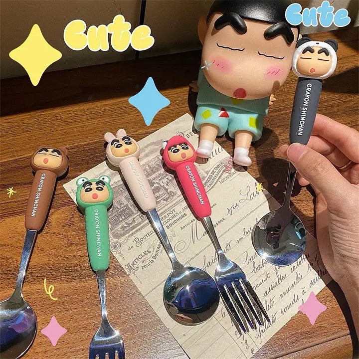 「Crayon Shinchan™️」Stainless Steel Spoon & Fork Set