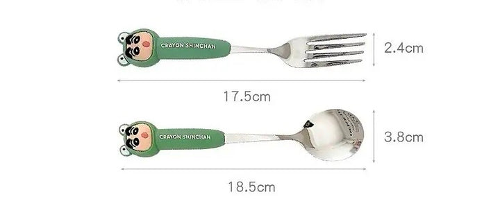 「Crayon Shinchan™️」Stainless Steel Spoon & Fork Set