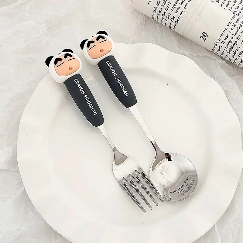 「Crayon Shinchan™️」Stainless Steel Spoon & Fork Set