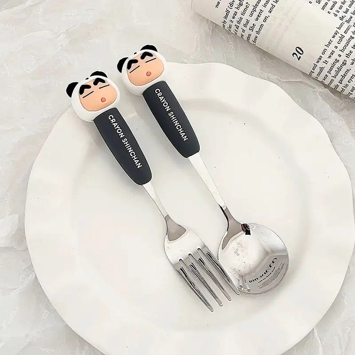「Crayon Shinchan™️」Stainless Steel Spoon & Fork Set