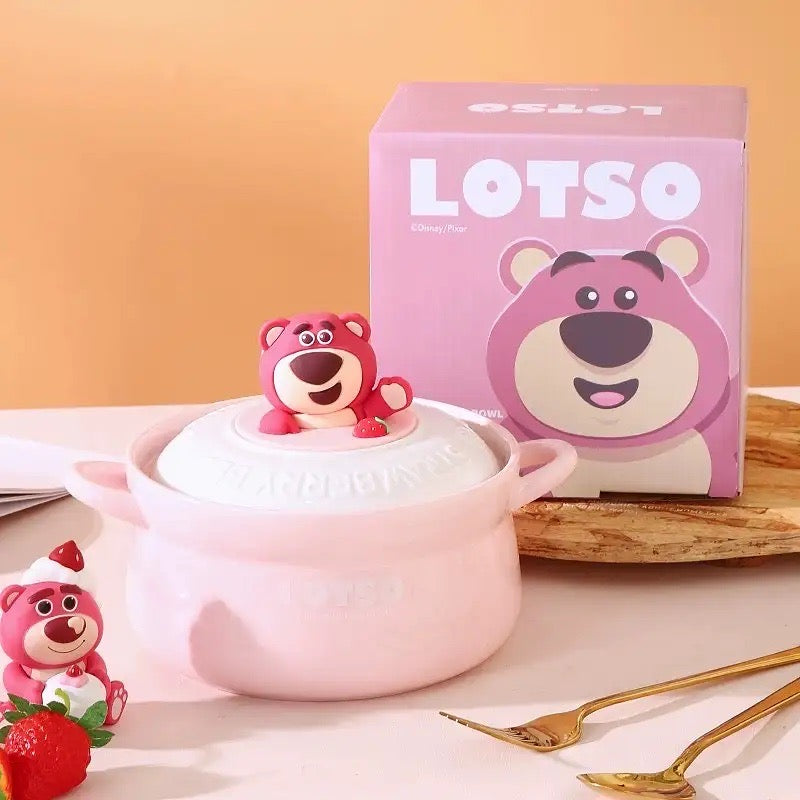 【Disney™️ Series — Strawberry Bear 🍓 & Winnie the Pooh】 Covered Noodle Bowl 🍜