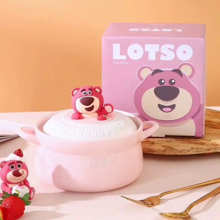 【Disney™️ Series — Strawberry Bear 🍓 & Winnie the Pooh】 Covered Noodle Bowl 🍜