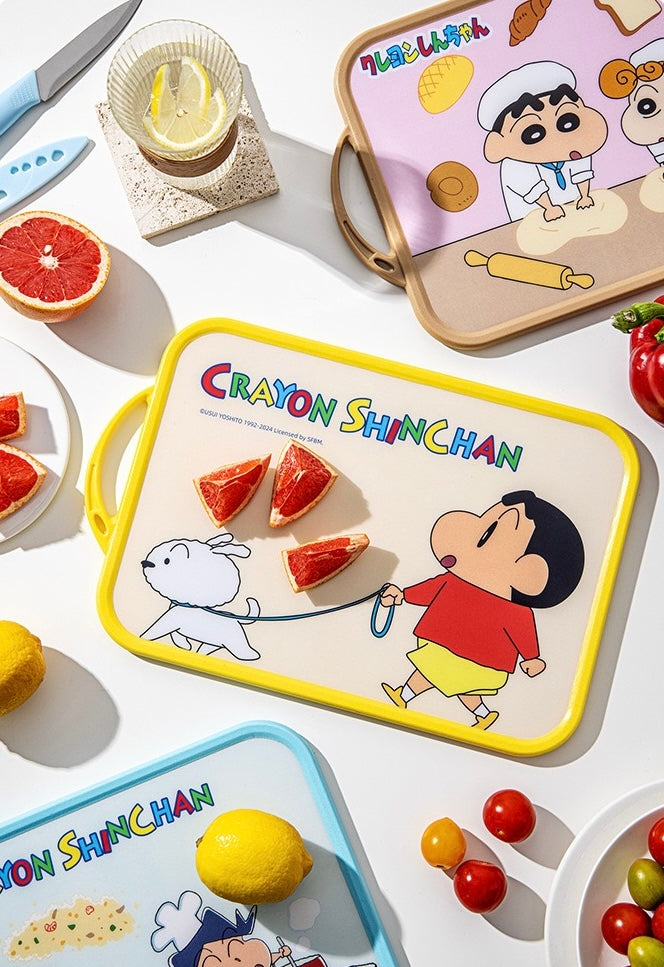🖍️ Crayon Shin-chan™️ Double-Sided Cutting Board | Food-Grade Chopping Board for Fruits & Vegetables
