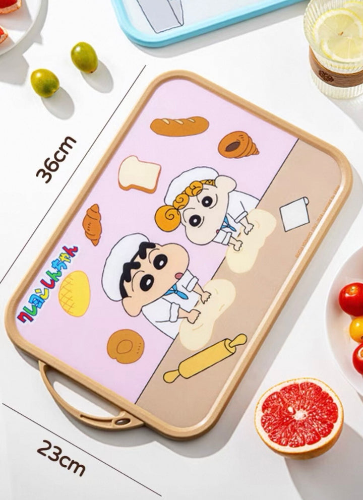 🖍️ Crayon Shin-chan™️ Double-Sided Cutting Board | Food-Grade Chopping Board for Fruits & Vegetables
