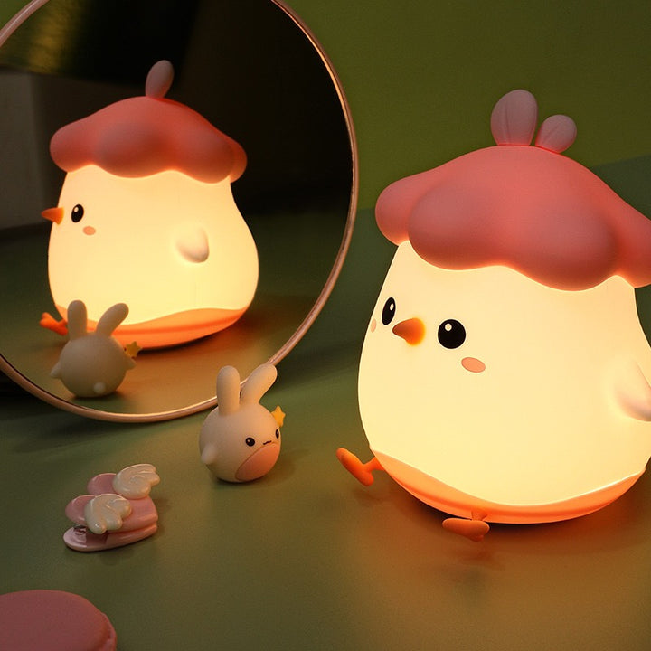 Cai Xiaoji Sleep Companion Light 💡| Tap-Control Night Light | USB Rechargeable | Stays Lit All Night 🌙