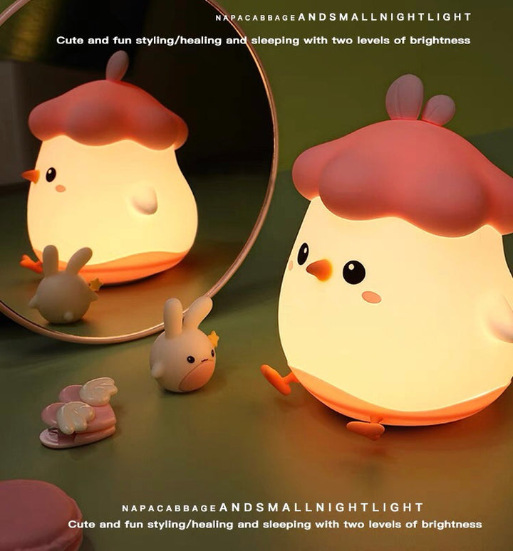 Cai Xiaoji Sleep Companion Light 💡| Tap-Control Night Light | USB Rechargeable | Stays Lit All Night 🌙