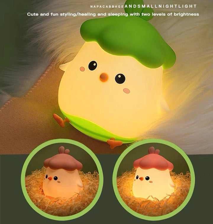 Cai Xiaoji Sleep Companion Light 💡| Tap-Control Night Light | USB Rechargeable | Stays Lit All Night 🌙