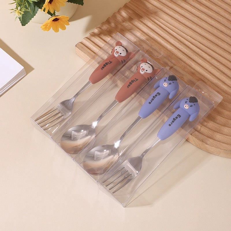 🏰 Disney™️ Stainless Steel Spoon & Fork Set – Kids’ Cutlery Set