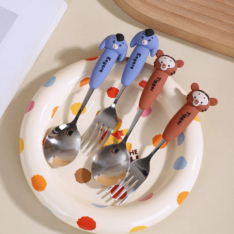 🏰 Disney™️ Stainless Steel Spoon & Fork Set – Kids’ Cutlery Set